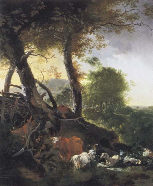 Adam Pynacker Landscape with Animals oil painting picture